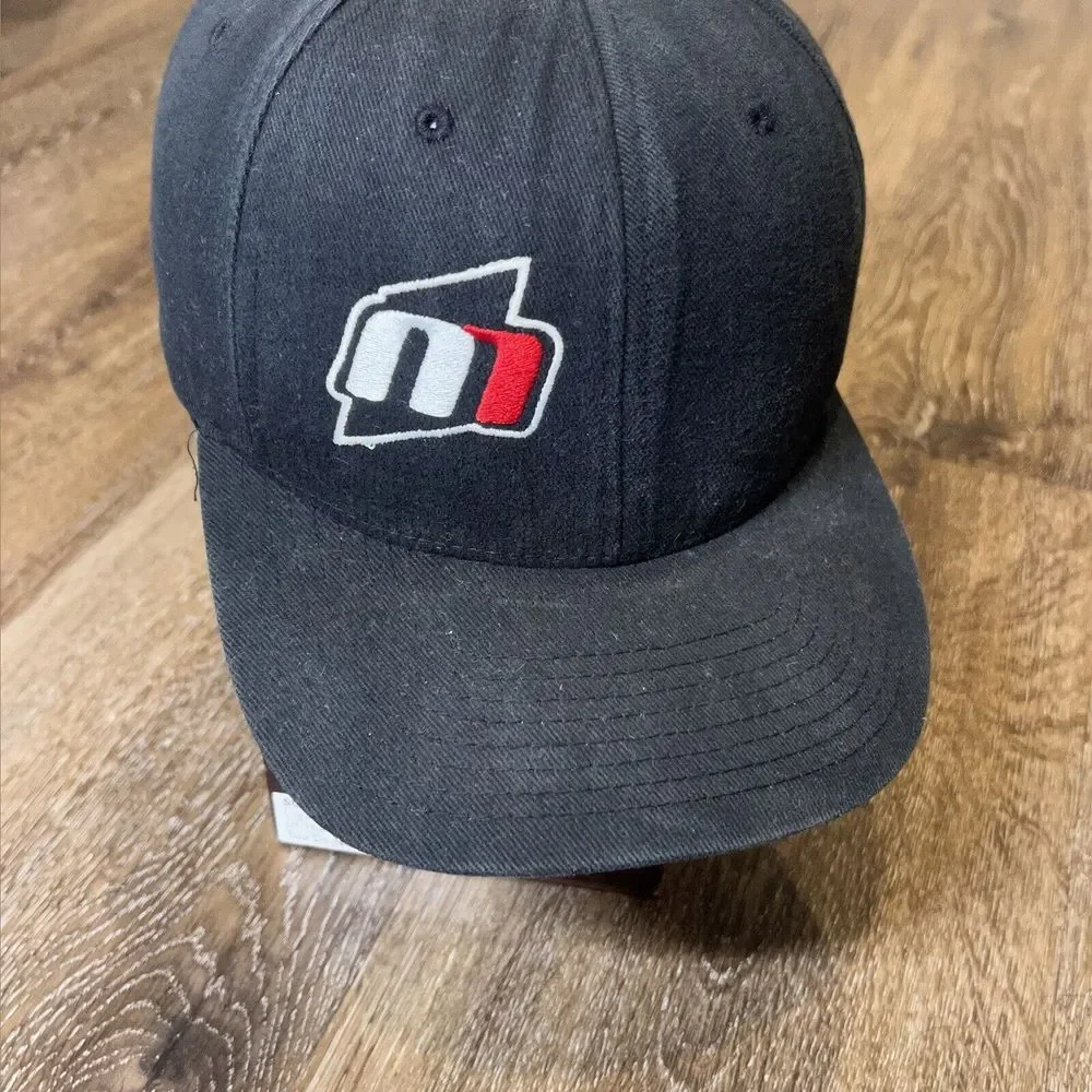 N Motion Running Hat Cap Black Cotton Tennis Golf Pickleball Gym‎ FlexFit